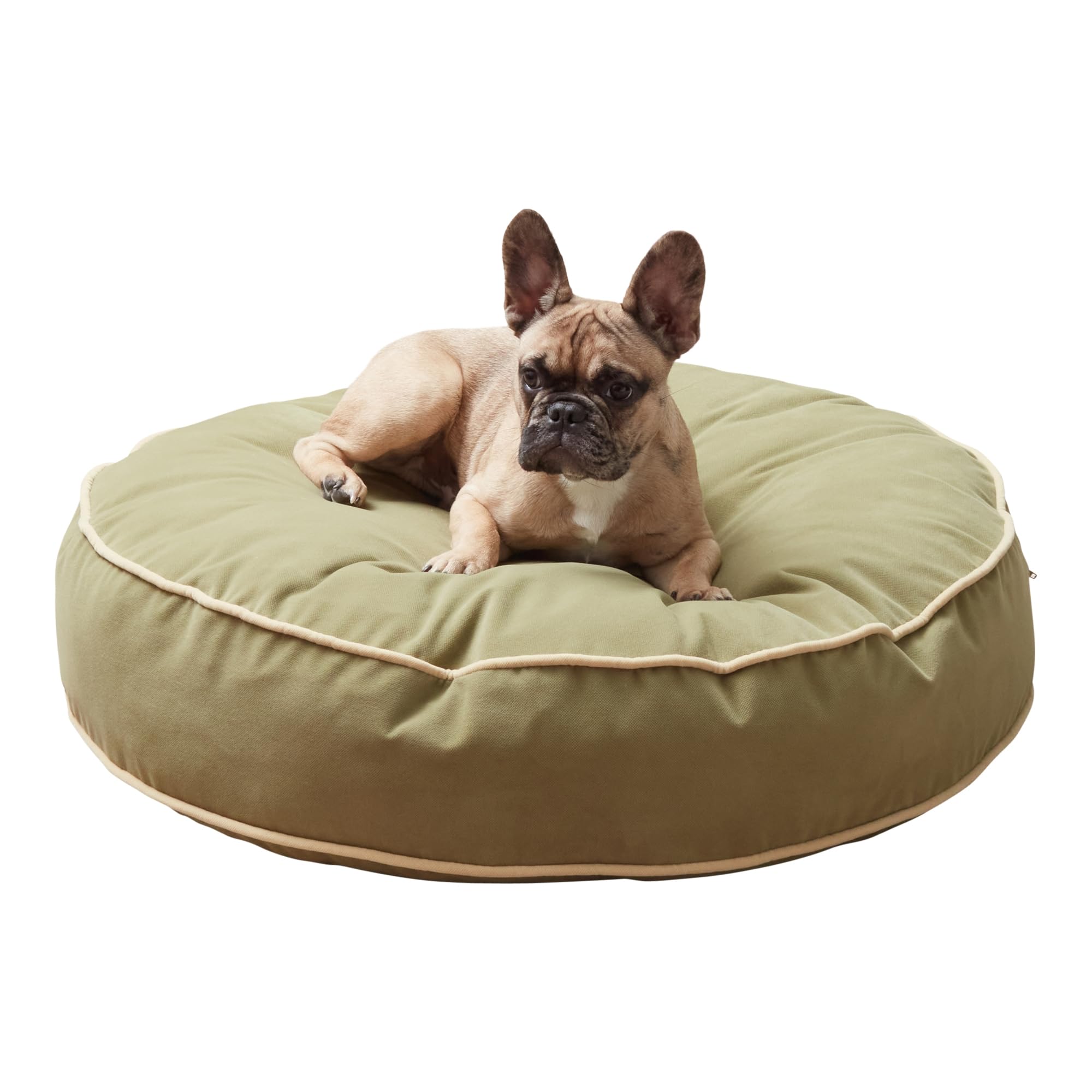 Happy Hounds Scout cama perro redonda reversible helecho para descanso cómodo.