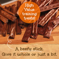 Woof Stix de Happy Howie's, ternera cocida lentamente, textura suave.