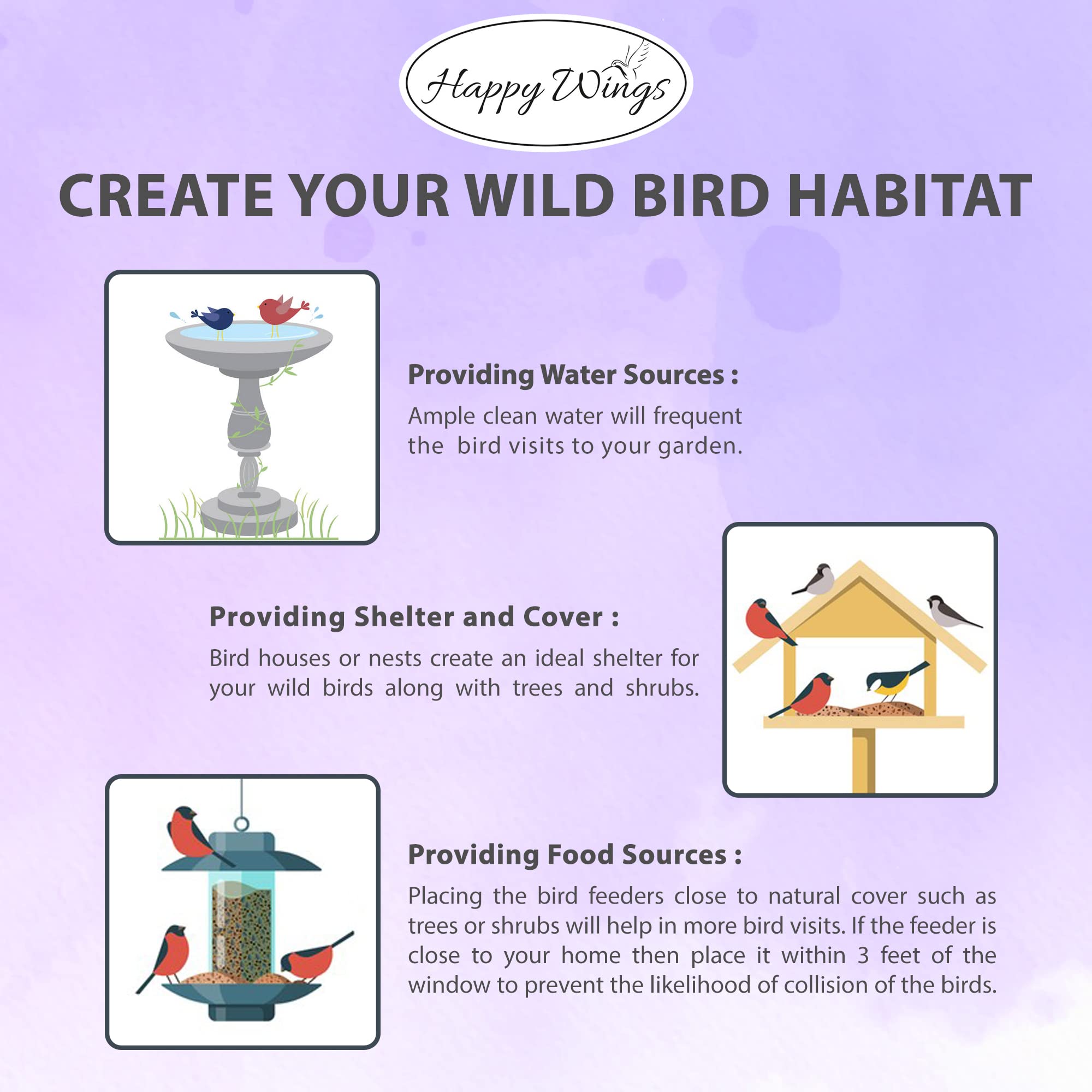 Calcetín prellenado Happy Wings Finch Blend facilita la alimentación limpia.