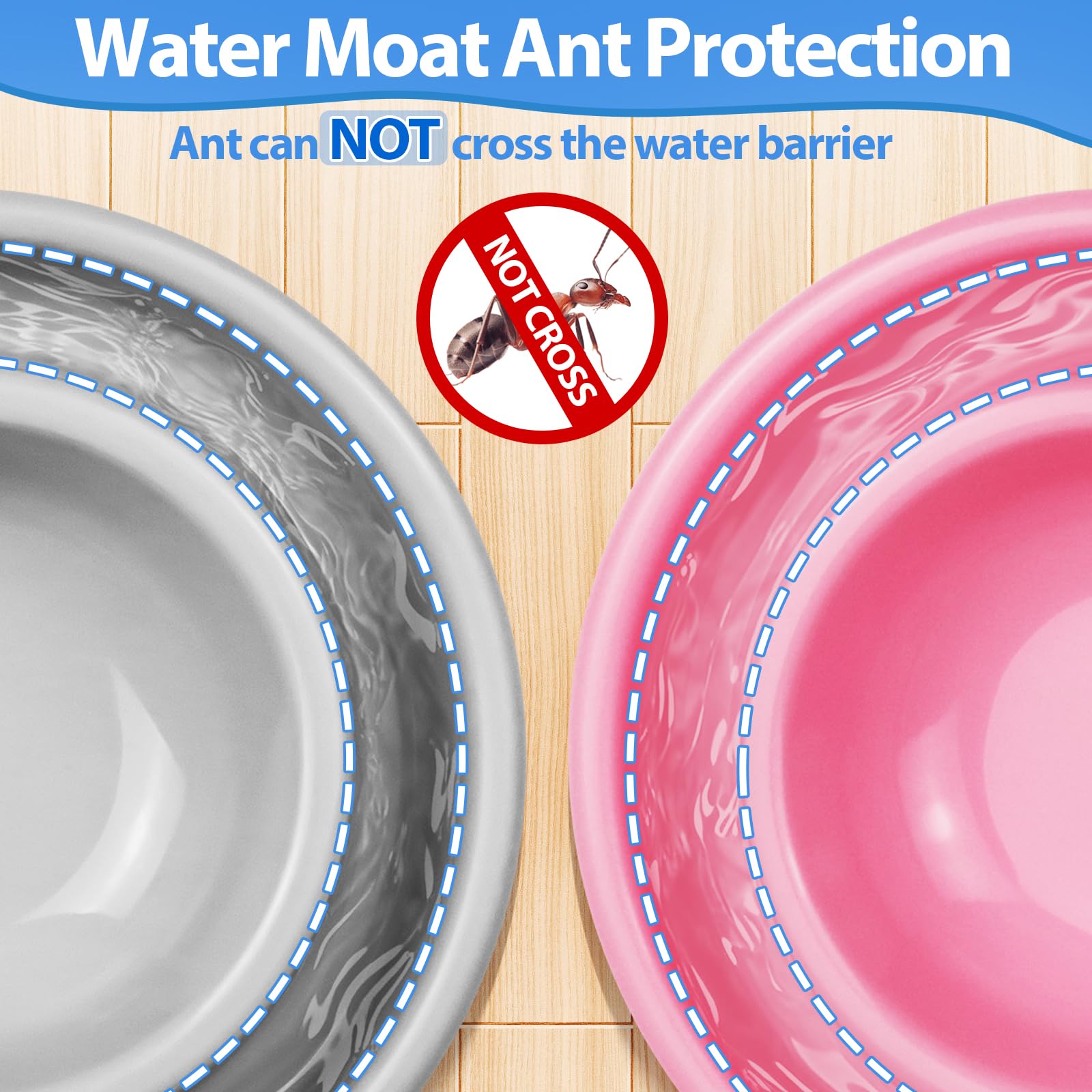 Harhana Ant Away – foso de agua para hormigas, tazón de comida en exterior