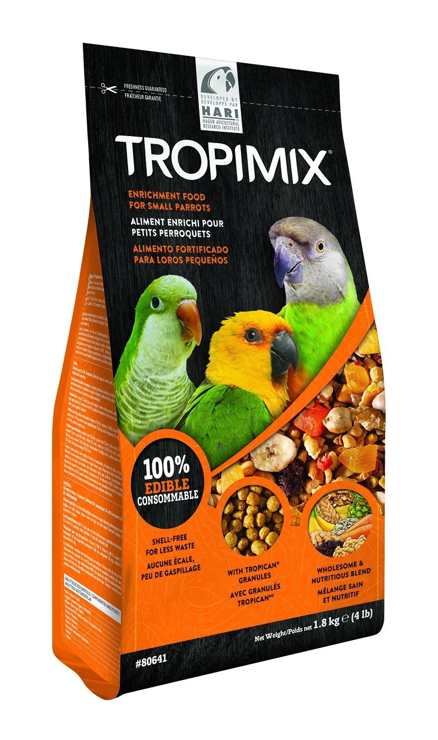 Tropimix de Hari con gránulos extruidos para enriquecimiento y variedad en dietas de aves pequeñas