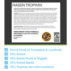 Mezcla Hari Tropimix de semillas y frutas para aves activas