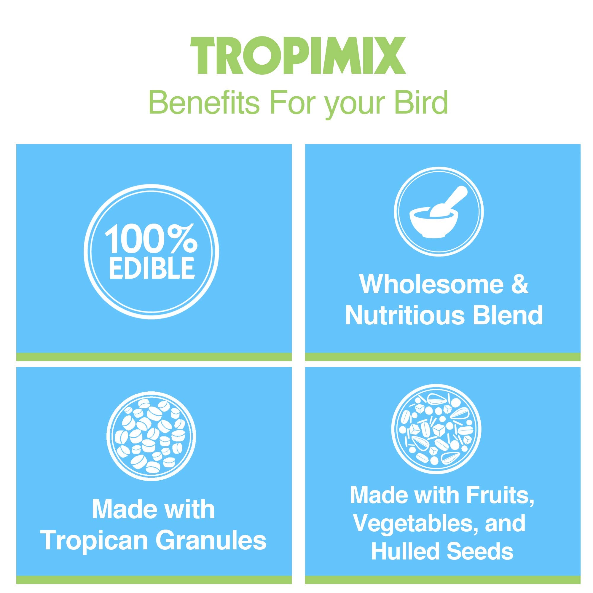 Vitaminas y aminoácidos en Hari Tropimix para plumas brillantes