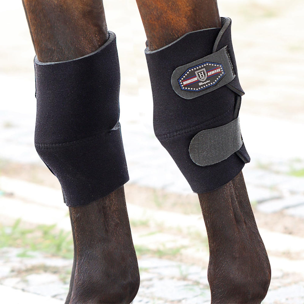 Bota Harrison Howard, uso recomendado en doma y salto para protección confiable.