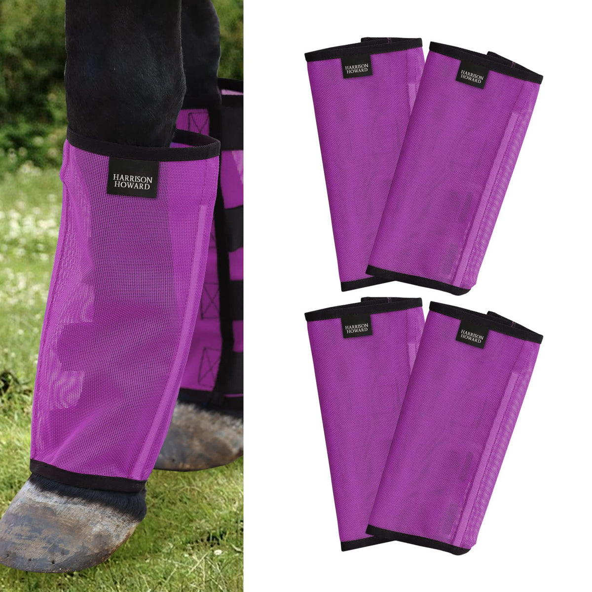 Harrison Howard botas antimosquitos con malla ventilada para caballos, comodidad duradera