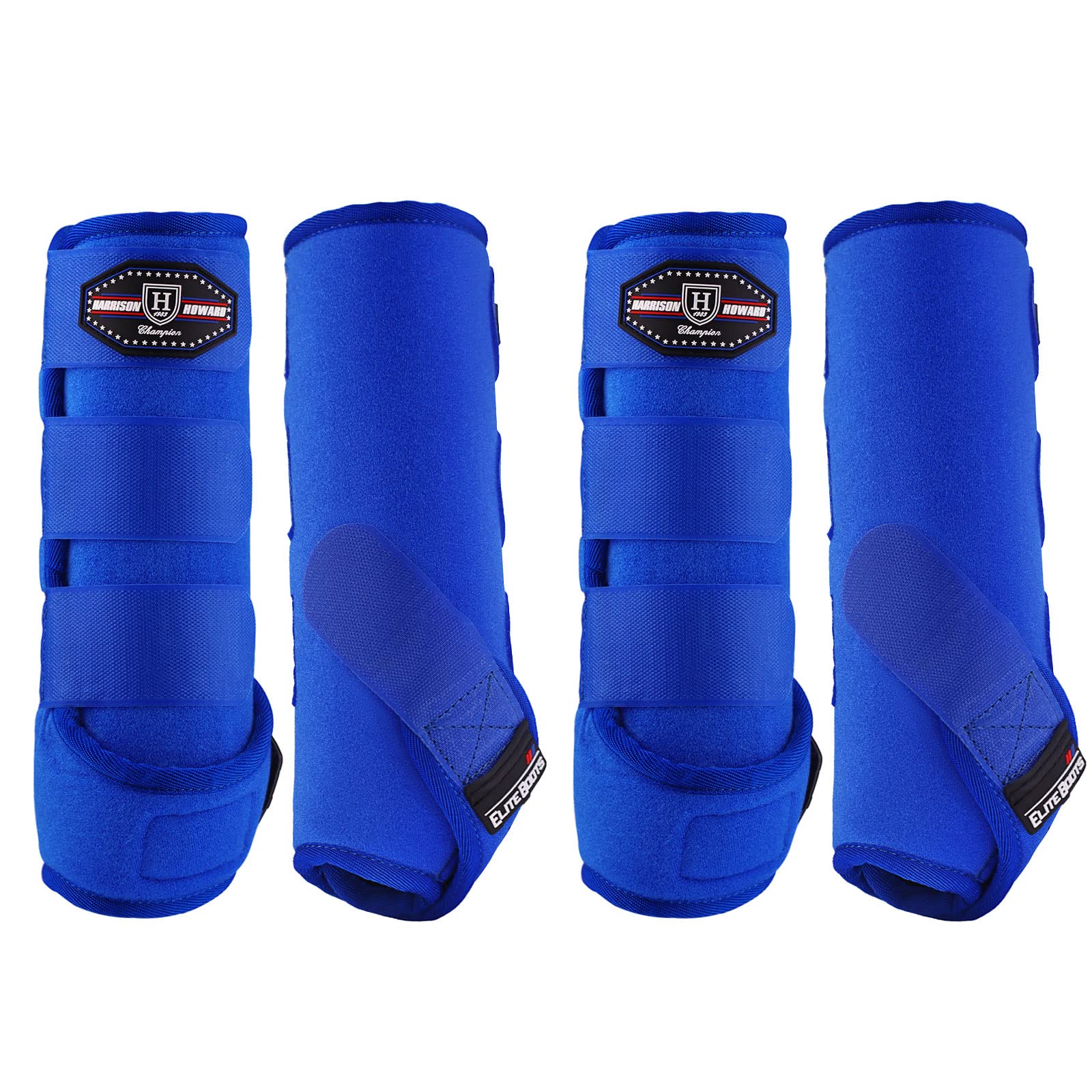 Botas delanteras Harrison Howard con amortiguación para protección de las patas durante el entrenamiento.