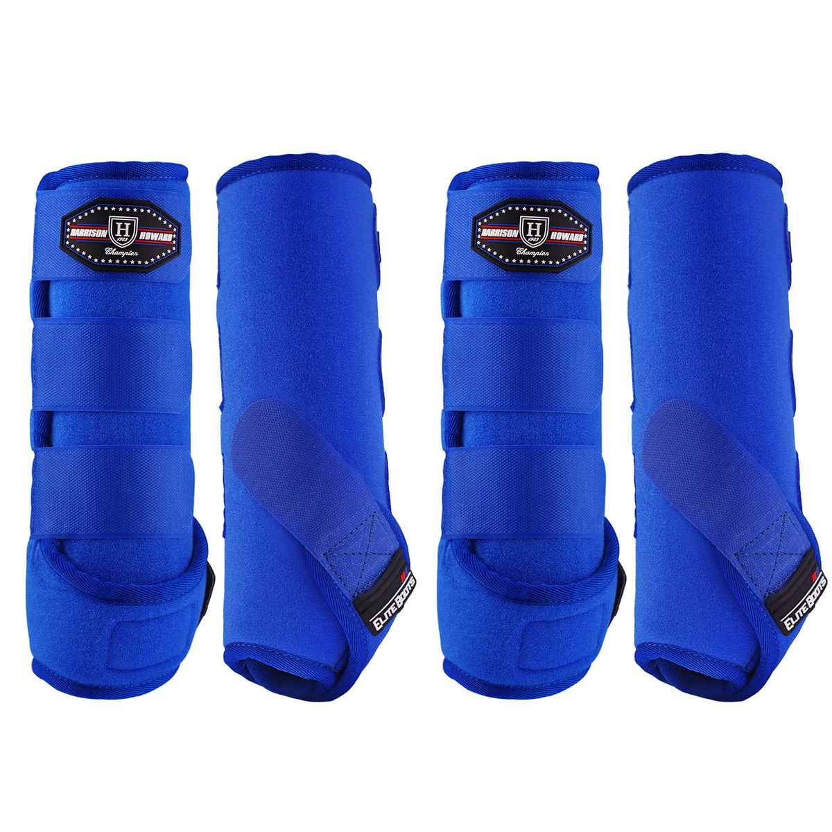 Botas delanteras Harrison Howard con amortiguación para protección de las patas durante el entrenamiento.