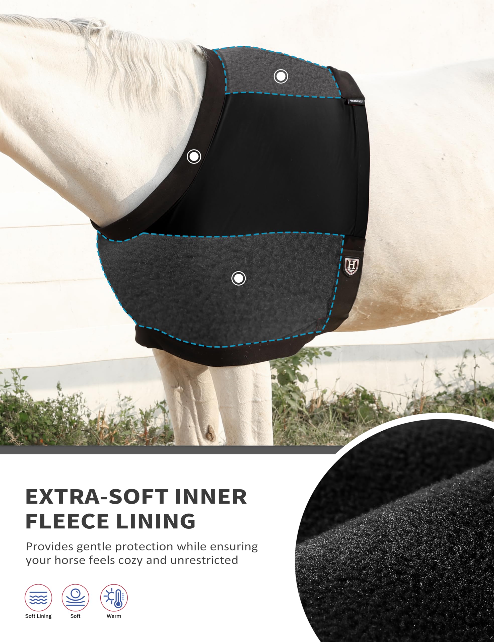 Forro felpa Harrison Howard en el hombro para mayor comodidad.