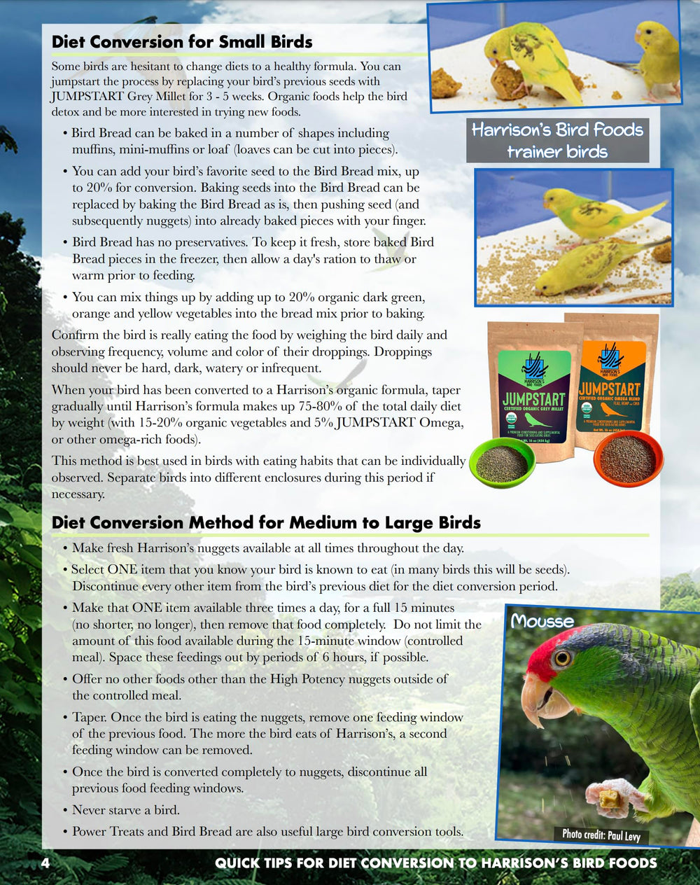 Harrison's Alimento para aves con ingredientes de calidad humana y balance nutricional.