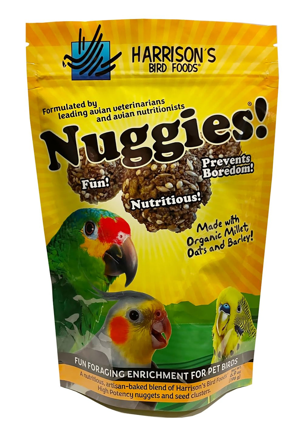 Harrison’s Nuggies: bolitas crujientes para enriquecer el forraje de aves.