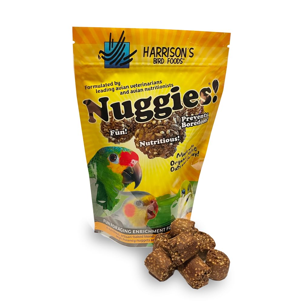 Envase de Harrison’s Nuggies listo para premiar.