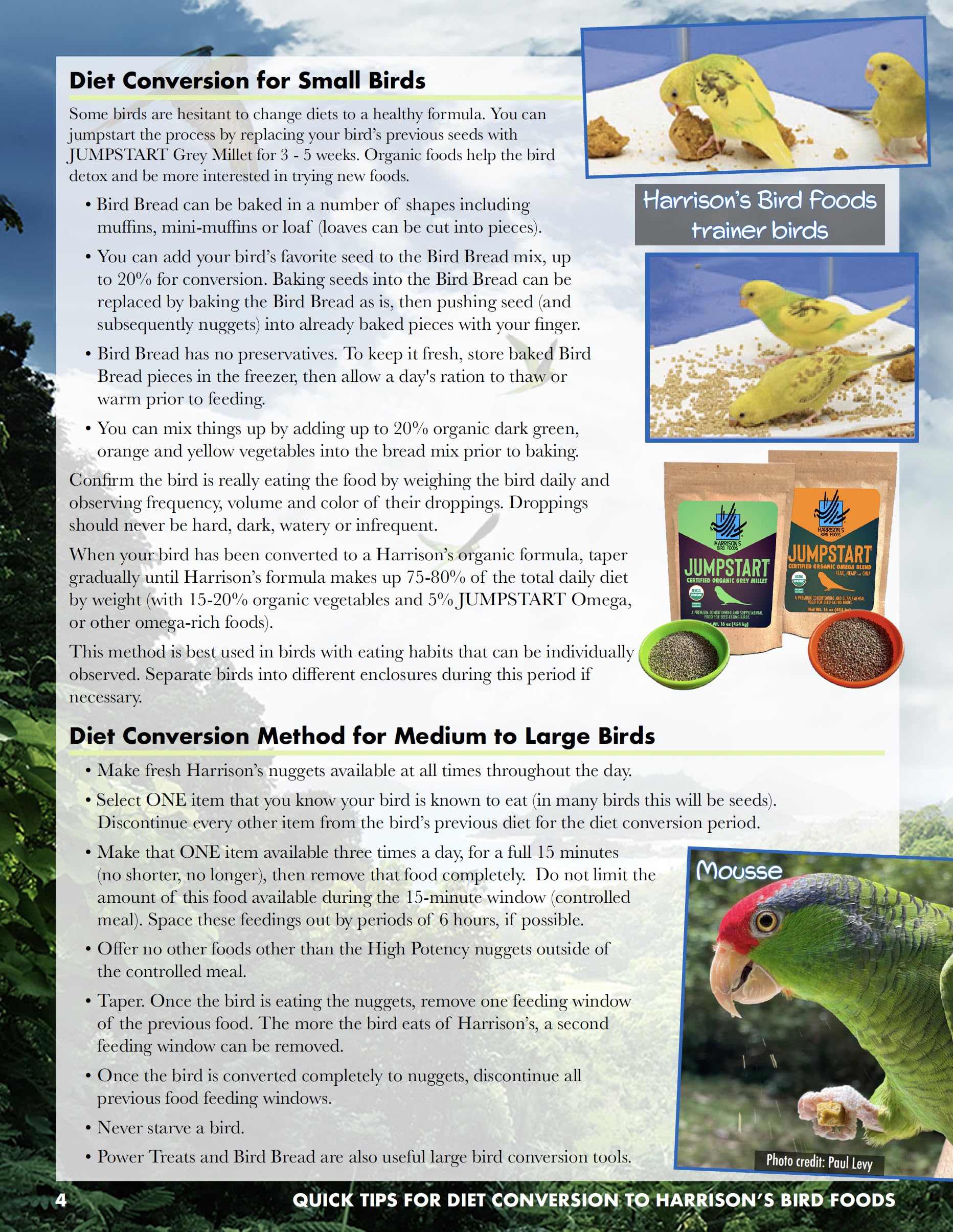 Harrison's Nutricion centrada-formula-concentrada-aves facilita la racion