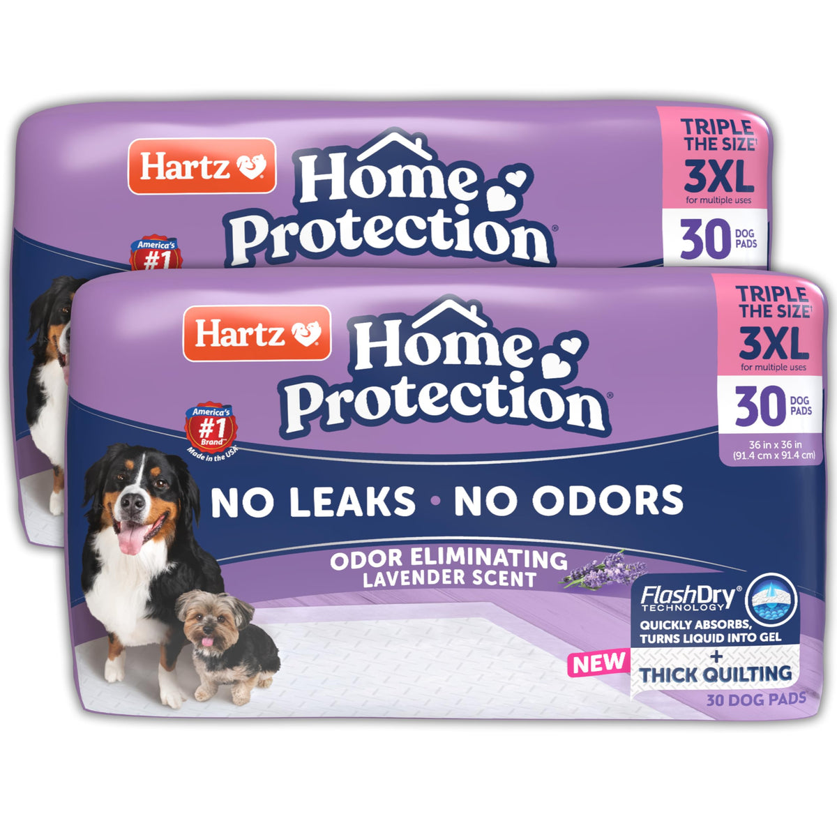 Hartz almohadilla para perros 3XL, empaque de 60 unidades para entrenamiento.