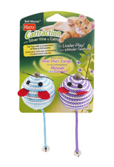 Hartz Cattraction: paquete de dos ratones con campana para juego felino