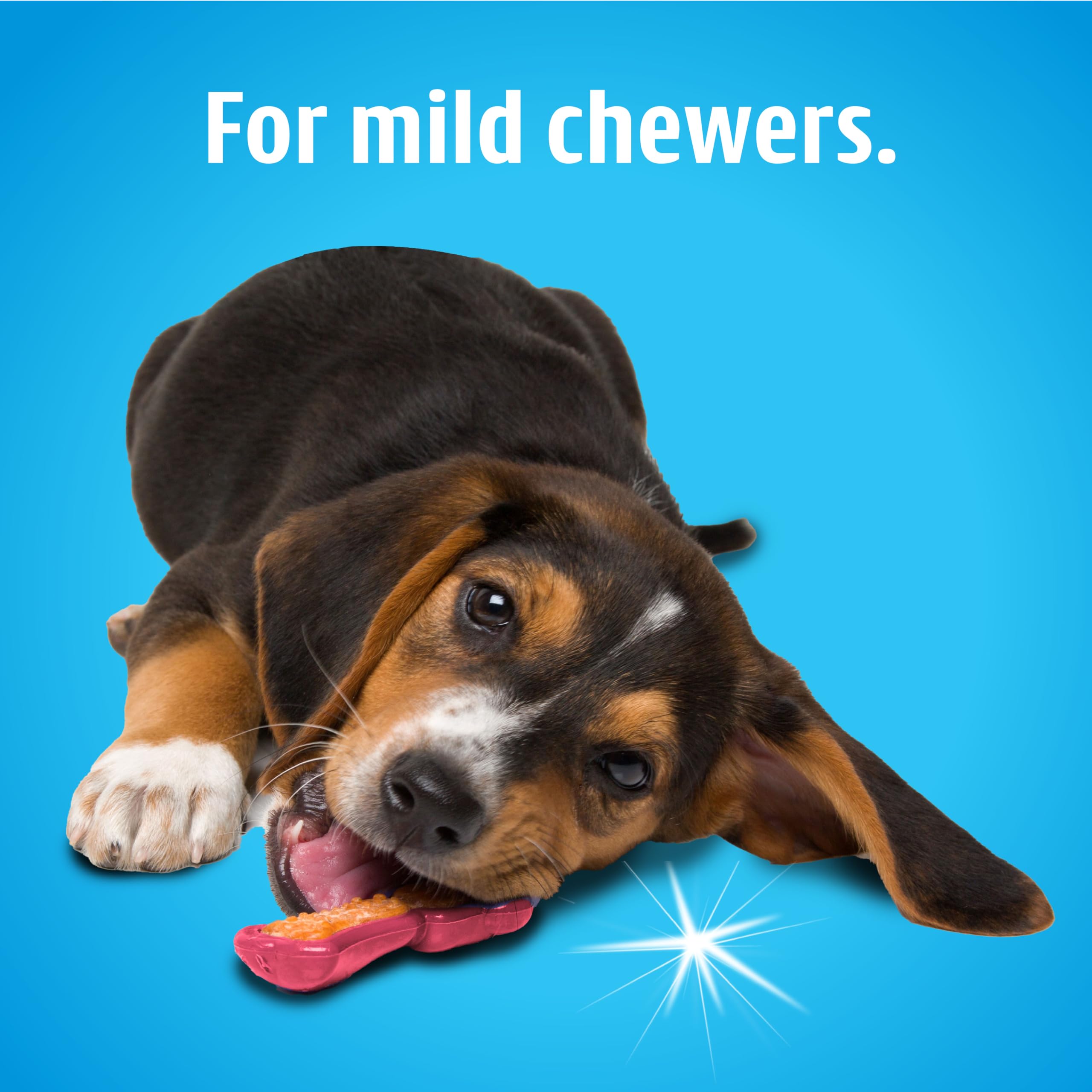 Hartz Chew 'n Clean sabor tocino promueve higiene oral.