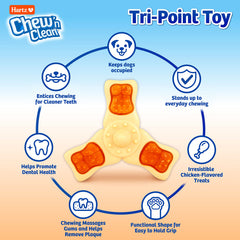Hartz Chew n Clean Tri Point: vista lateral muestra la forma para facilitar el agarre.