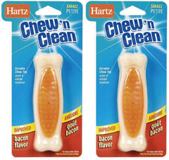 Hartz Chew'n Clean Tuff Bone sabor bacon para perros pequeños, entretenimiento seguro.