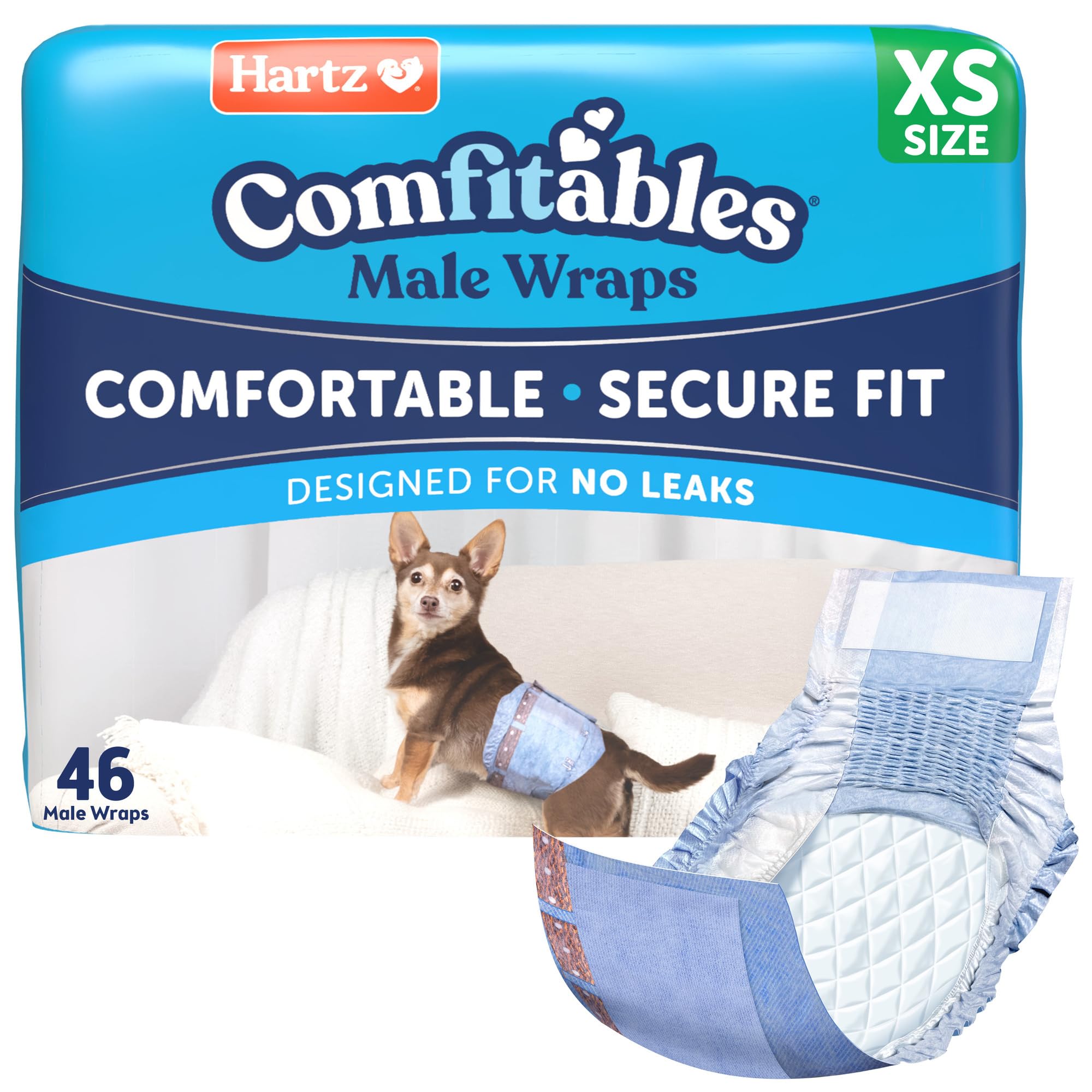 Hartz Comfitables, cintura elástica para un ajuste cómodo durante paseos.
