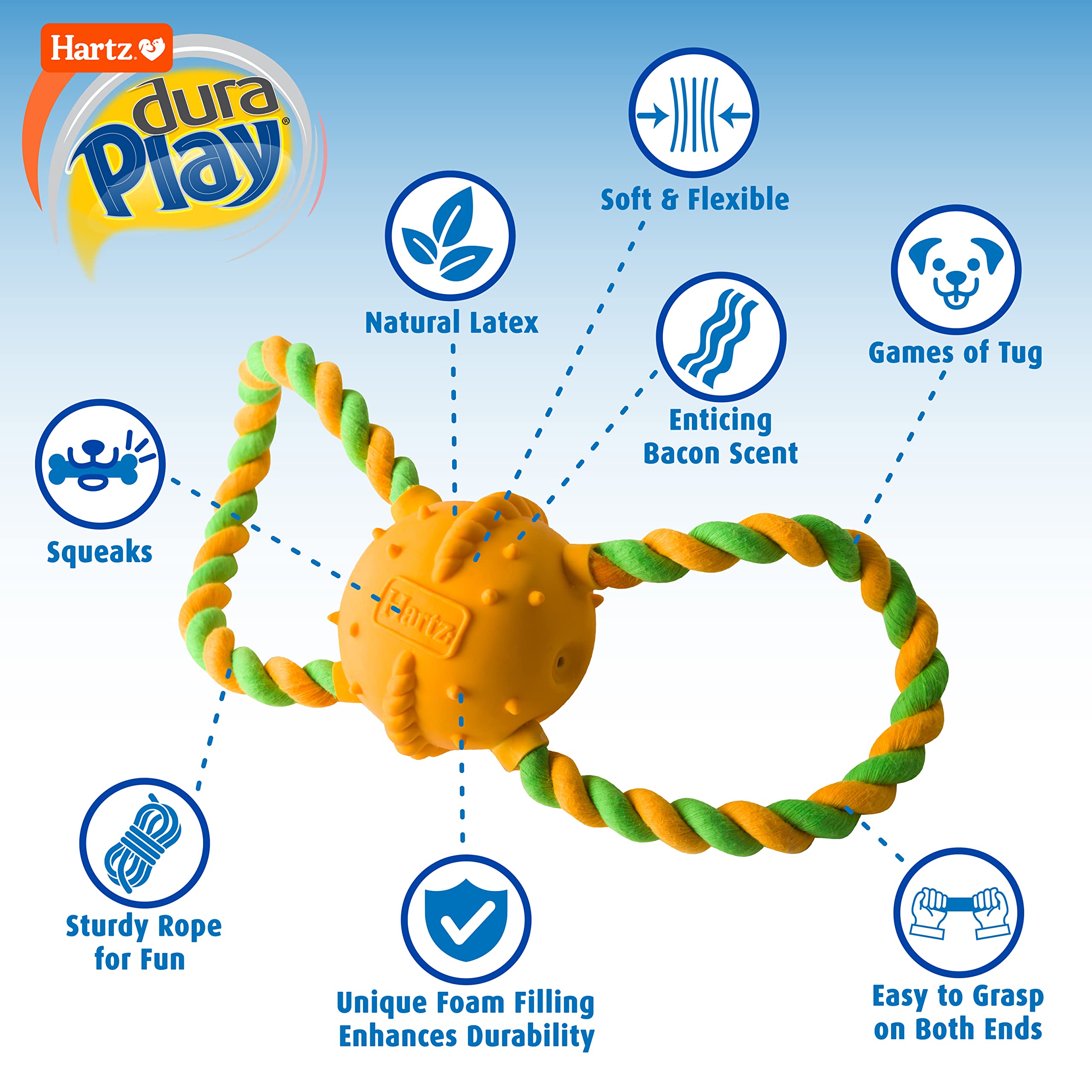 Hartz DuraPlay: dos aros de cuerda para tirar y jugar con tu perro