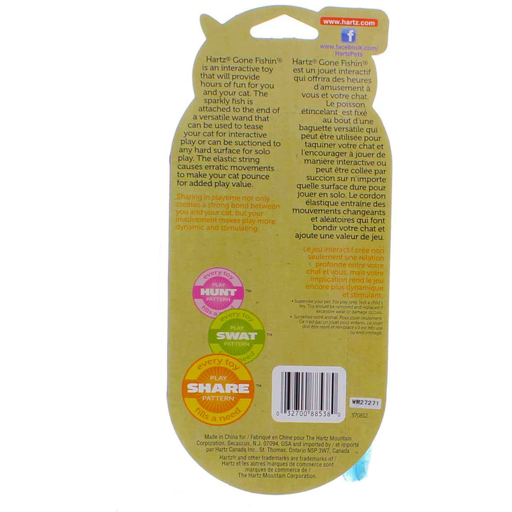 Hartz Gone Fishin: juguete-gato-en-suelo, perfecto para sesiones de juego en interiores.