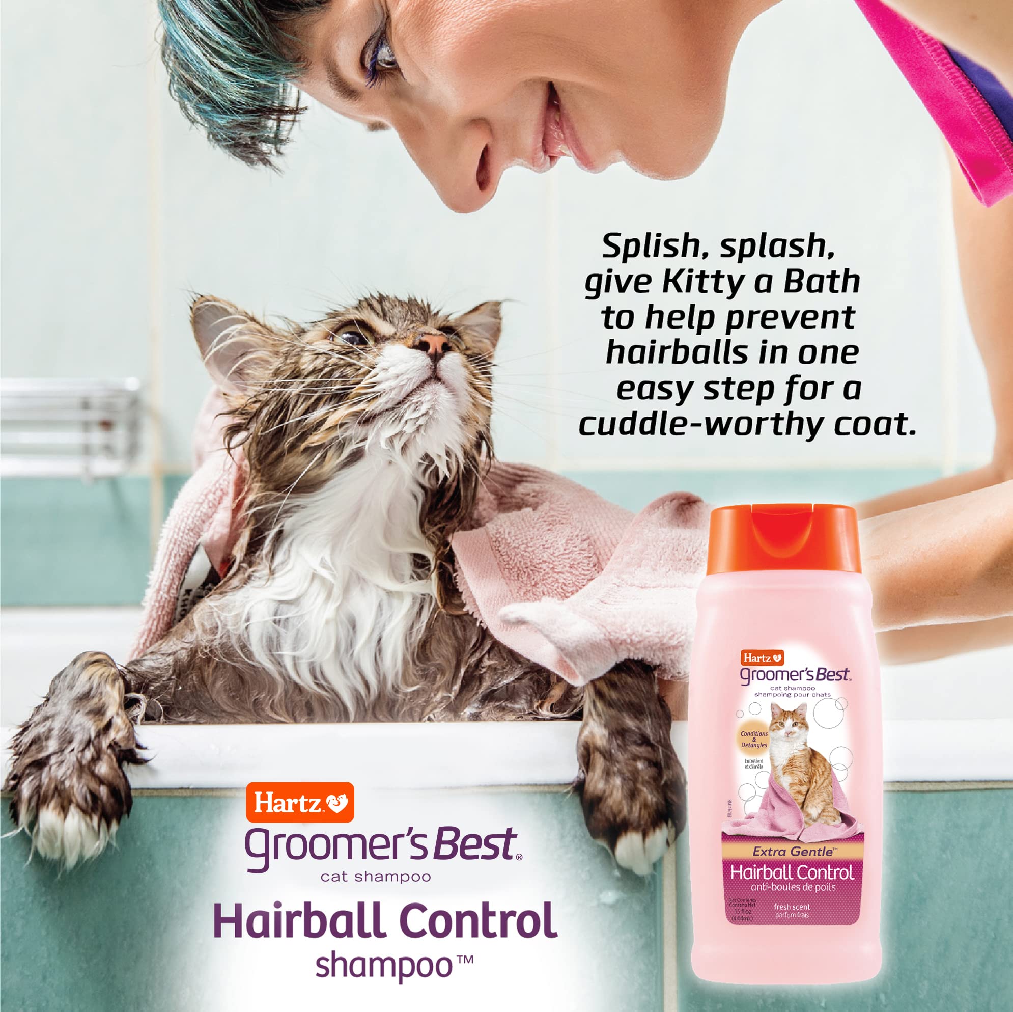 Fragancia ligera de Hartz Groomer’s Best para gatos, aroma fresco