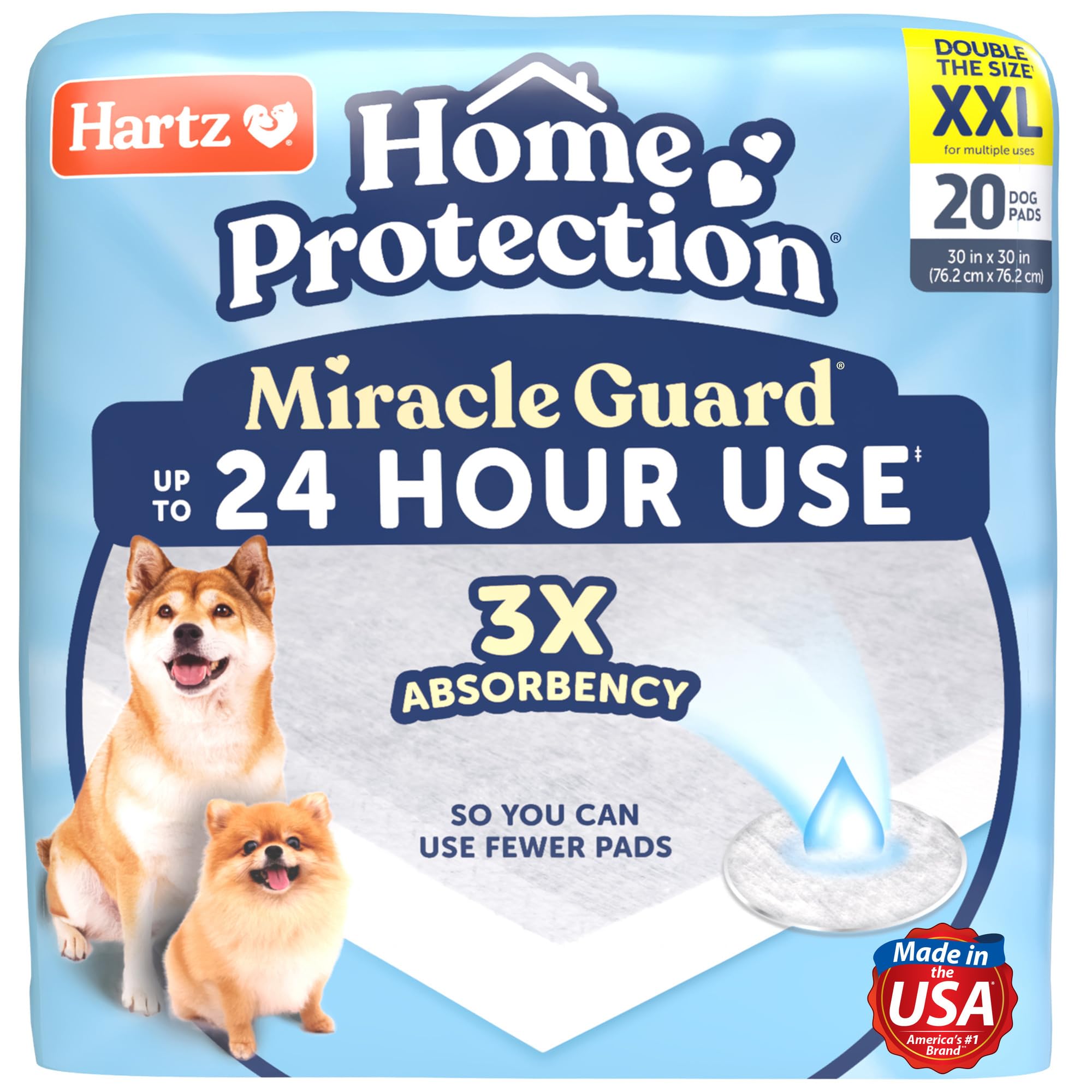 Hartz Miracle Guard: almohadilla para perro 2XL para uso prolongado y limpieza del hogar.