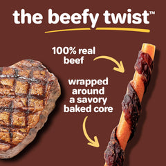 Hartz Oinkies con res real envuelto, sabor intenso para perros activos.