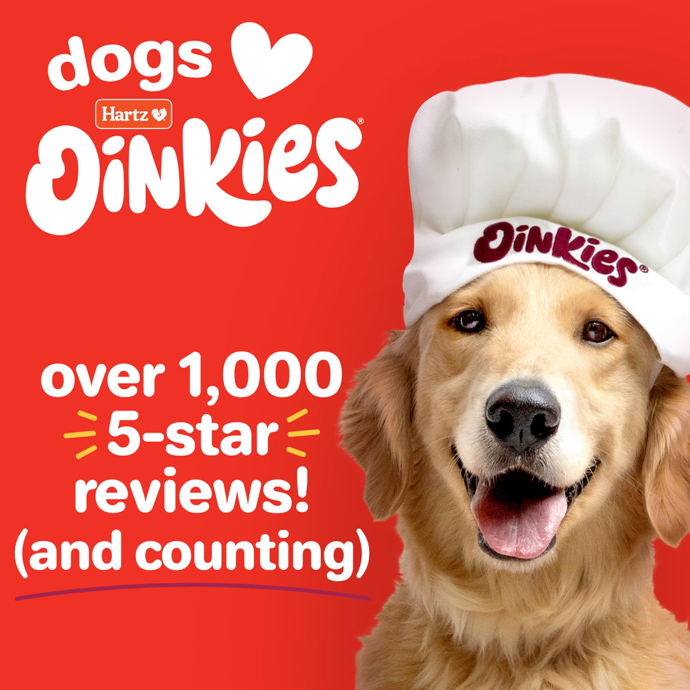 Hartz Oinkies Porkalicious Jerky Twists: compuesto de piel y pollo para golosina sabrosa