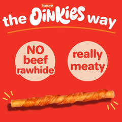 Hartz Oinkies sabor ahumado: premio delicioso para perros activos.