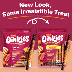 Hartz Oinkies Tender Ribs con pato real para digestión fácil.