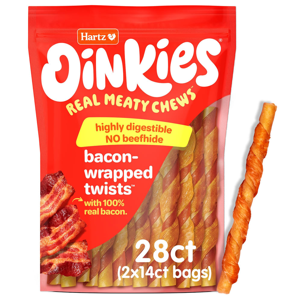 Hartz Oinkies: tiras envueltas en tocino, snack sabroso para perros.