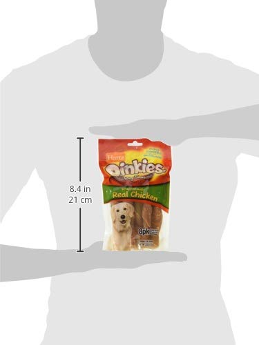 Hartz Oinkies Twists relleno de pechuga de pollo, textura jugosa.