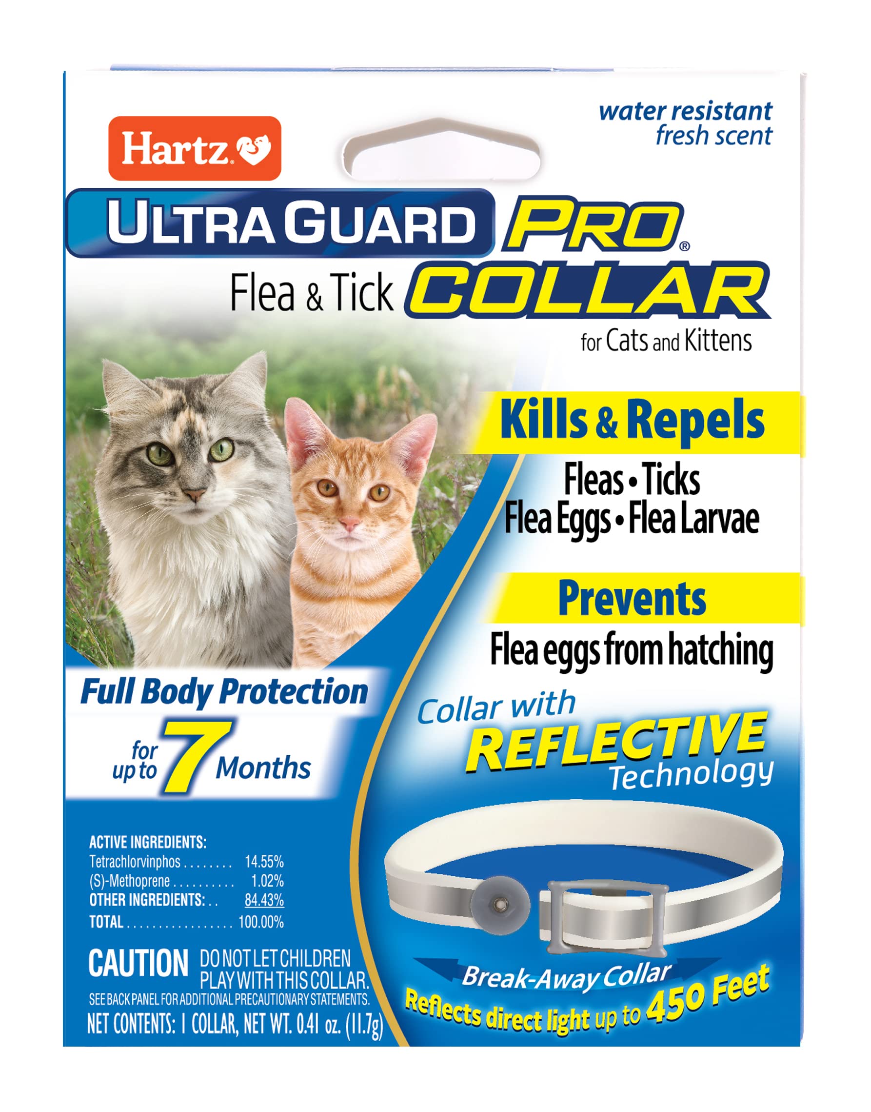 Collar Hartz UltraGuard Pro para gatos en uso diario protege contra pulgas