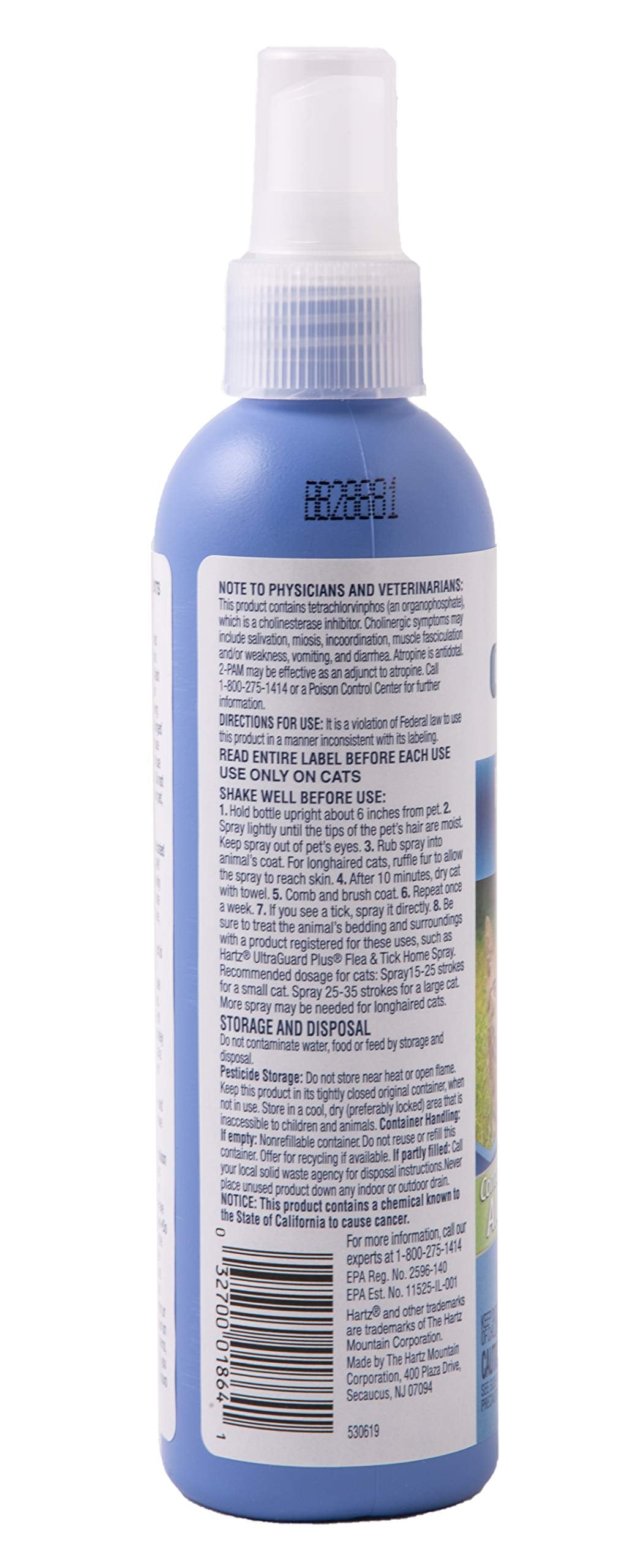 Hartz UltraGuard Plus: cuidado del área de descanso del gato para reducir reinfestaciones.