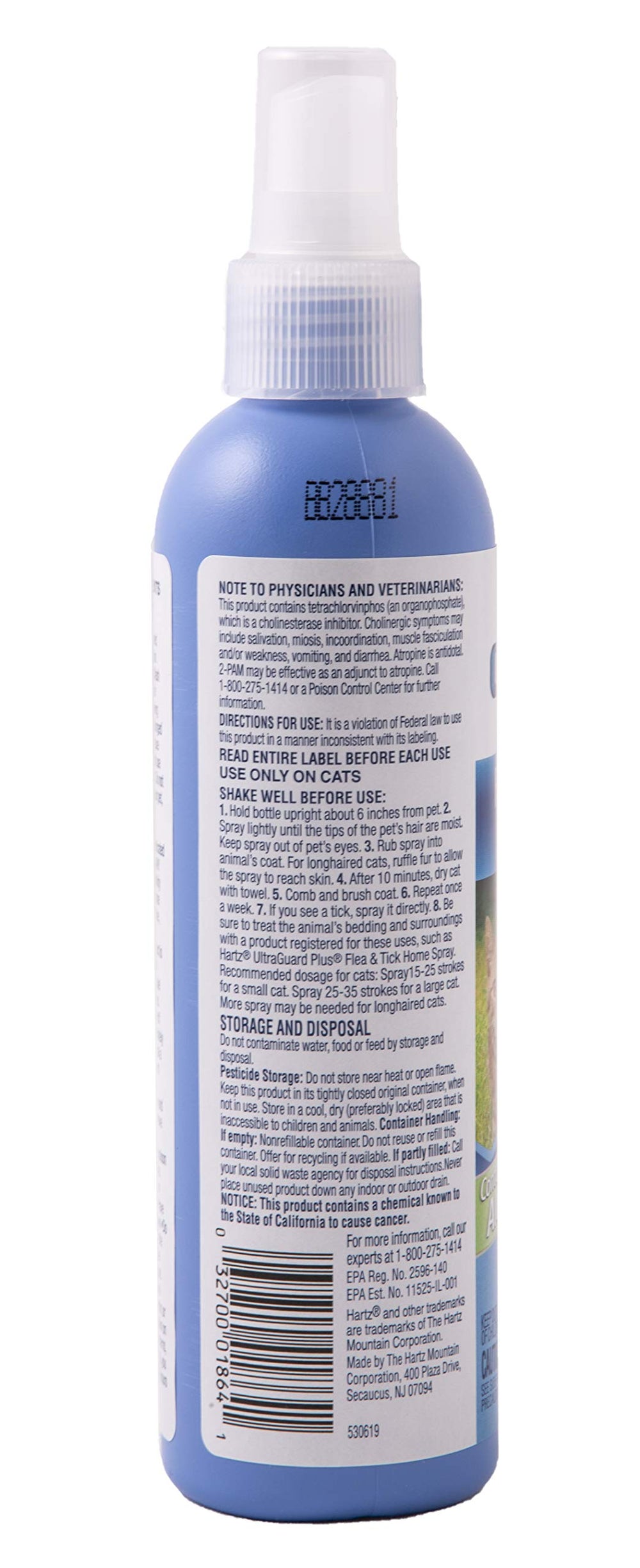 Hartz UltraGuard Plus: cuidado del área de descanso del gato para reducir reinfestaciones.