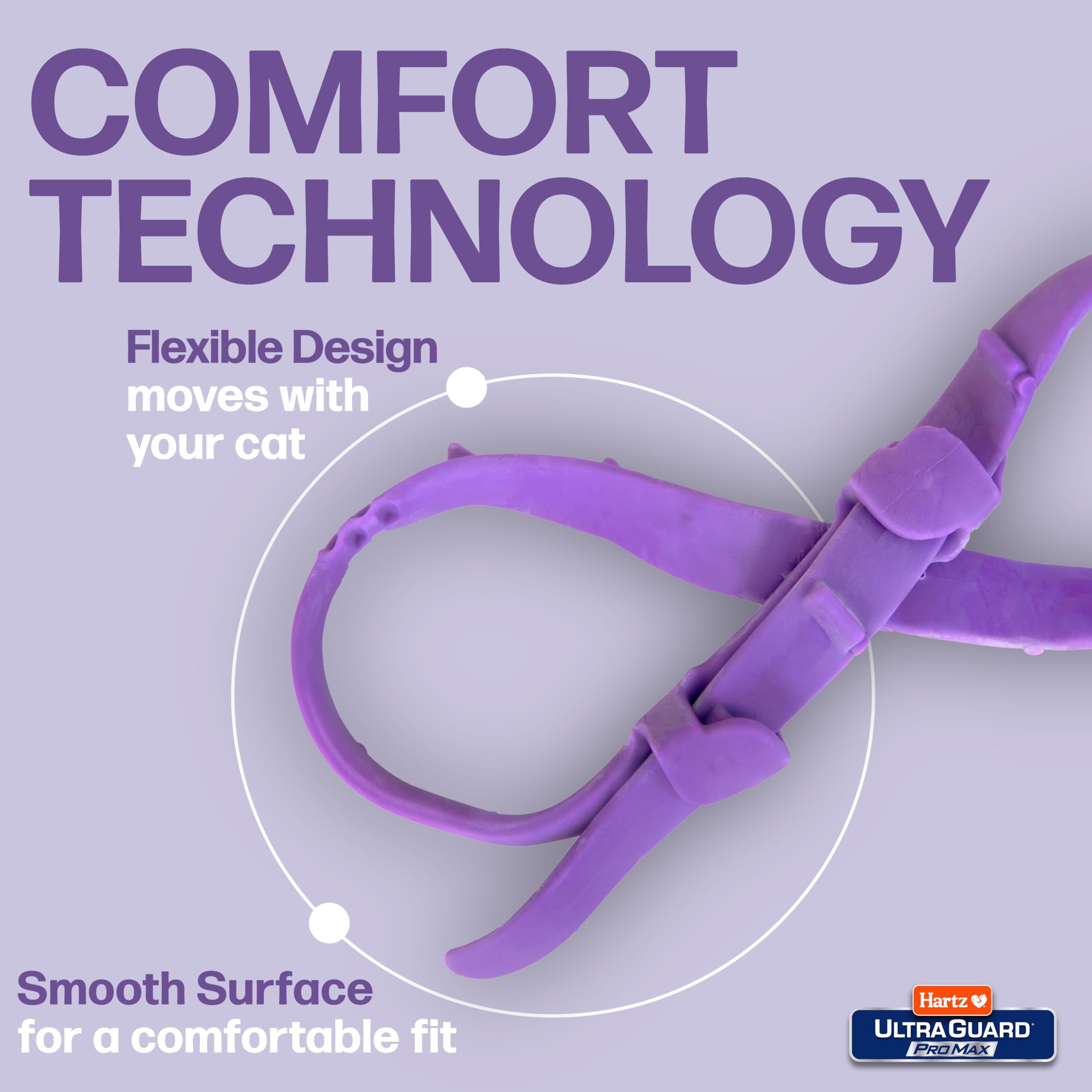Hartz UltraGuard ProMax collar gatos, punto de ruptura para seguridad adicional.