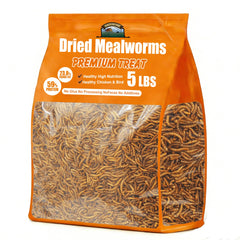 Lombrices secas Hatortop en envase de cinco libras, alto contenido proteico para aves.