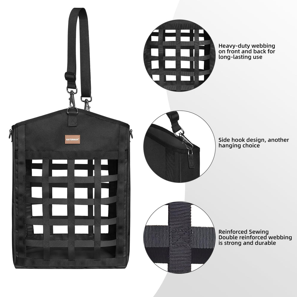 Bolsas HAYSRMAN con tejido Oxford resistente, durabilidad y limpieza fácil.