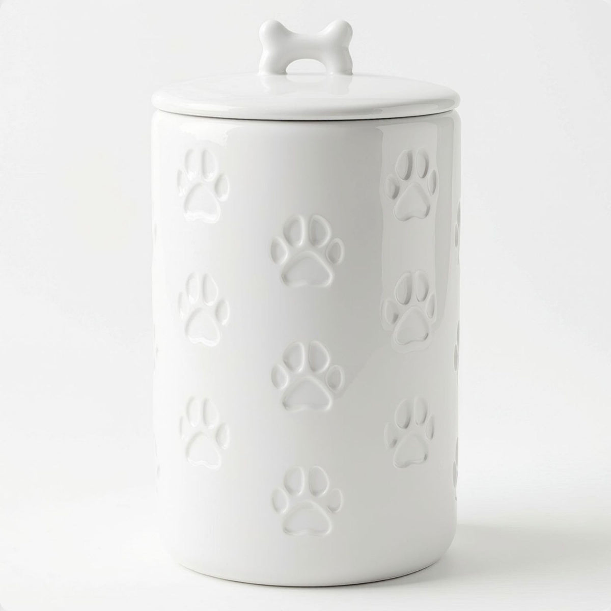 HB Design Co. Contenedor de golosinas para perro con tapa hermética mantiene frescura.