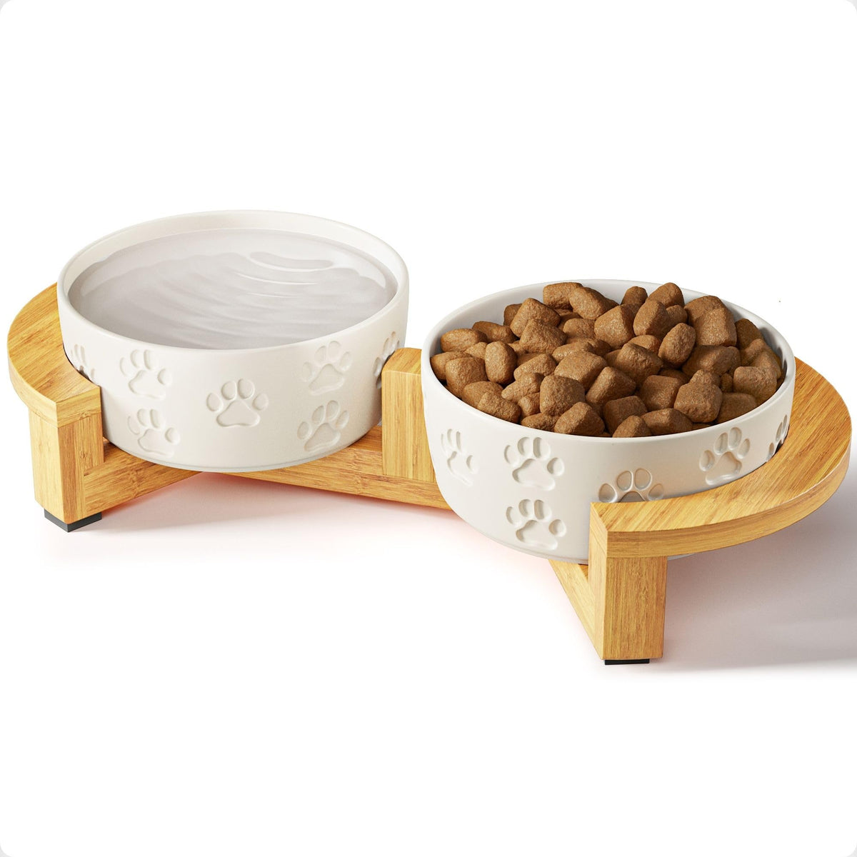 HB Design Co tazones cerámicos para perro con soporte que eleva la comida