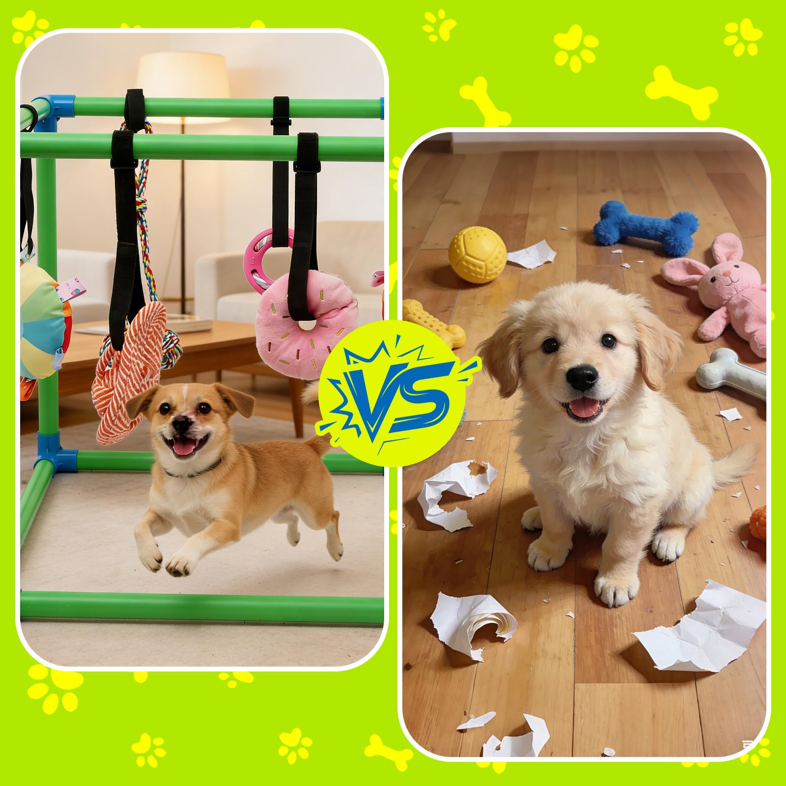 HBLEDOT Gimnasio para cachorros, favorece desarrollo dental y juego seguro