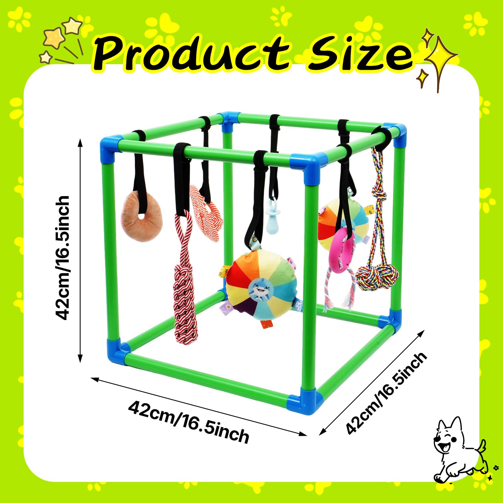 HBLEDOT Gimnasio para cachorros, juguetes colgantes, estimula juego y exploración