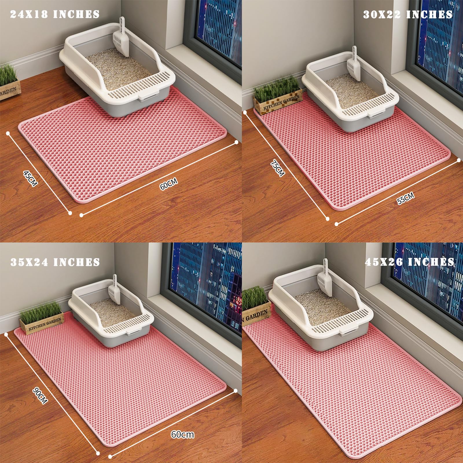 HCY&WLD alfombrilla lavable para arena de gato, fácil de limpiar