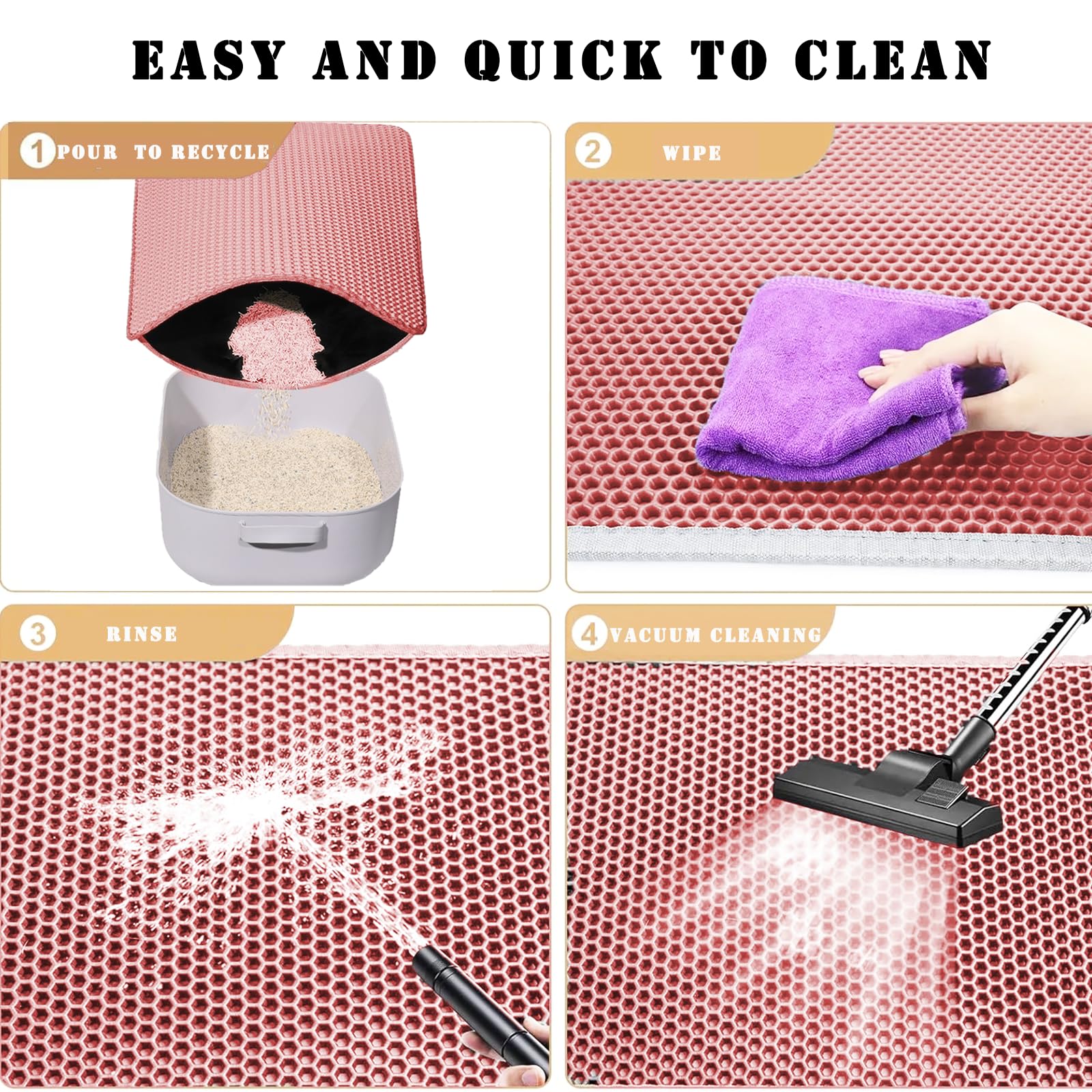HCY&WLD alfombrilla para arena de gato, recoge la suciedad antes de salir