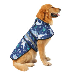 HDE capa para perros con capucha reflectante y protección contra lluvia para paseos nocturnos