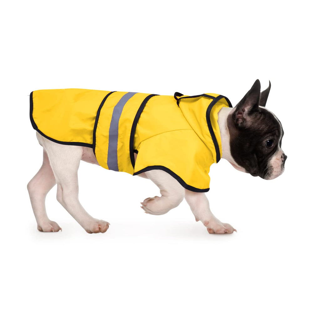 Impermeable para perros HDE con capucha reflectante para mayor visibilidad