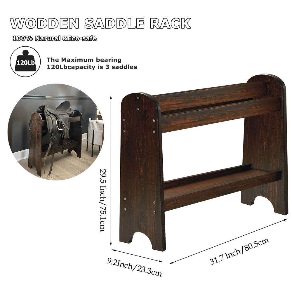 HDYEGIOU: montaje rápido del soporte para silla de montar en madera