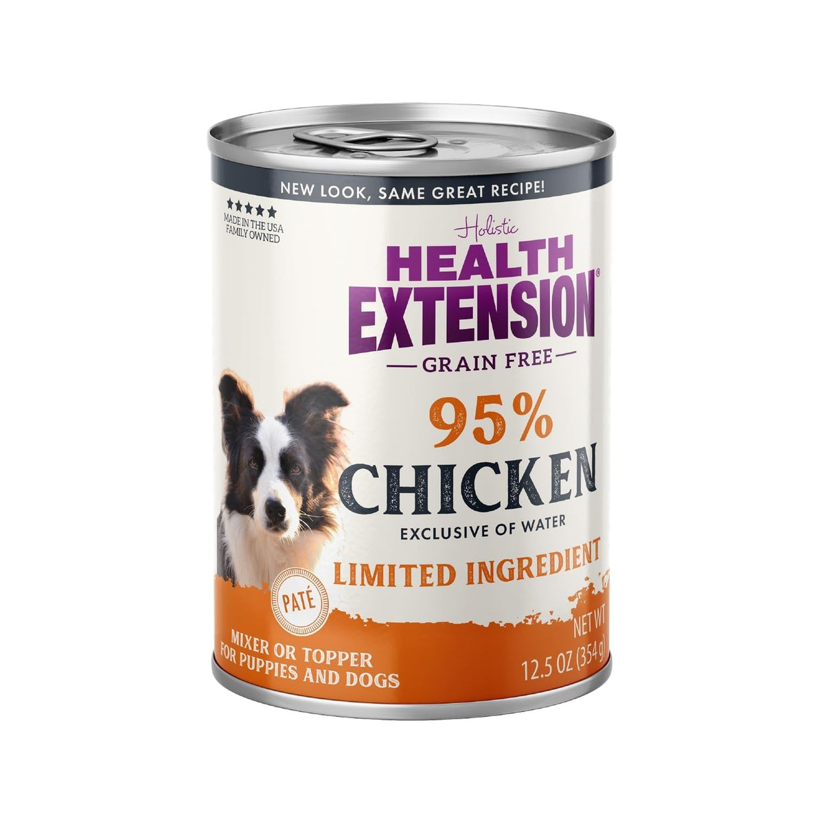 Health Extension 95% Pollo: alimento húmedo para perro en lata 12.5 oz con alta proteína