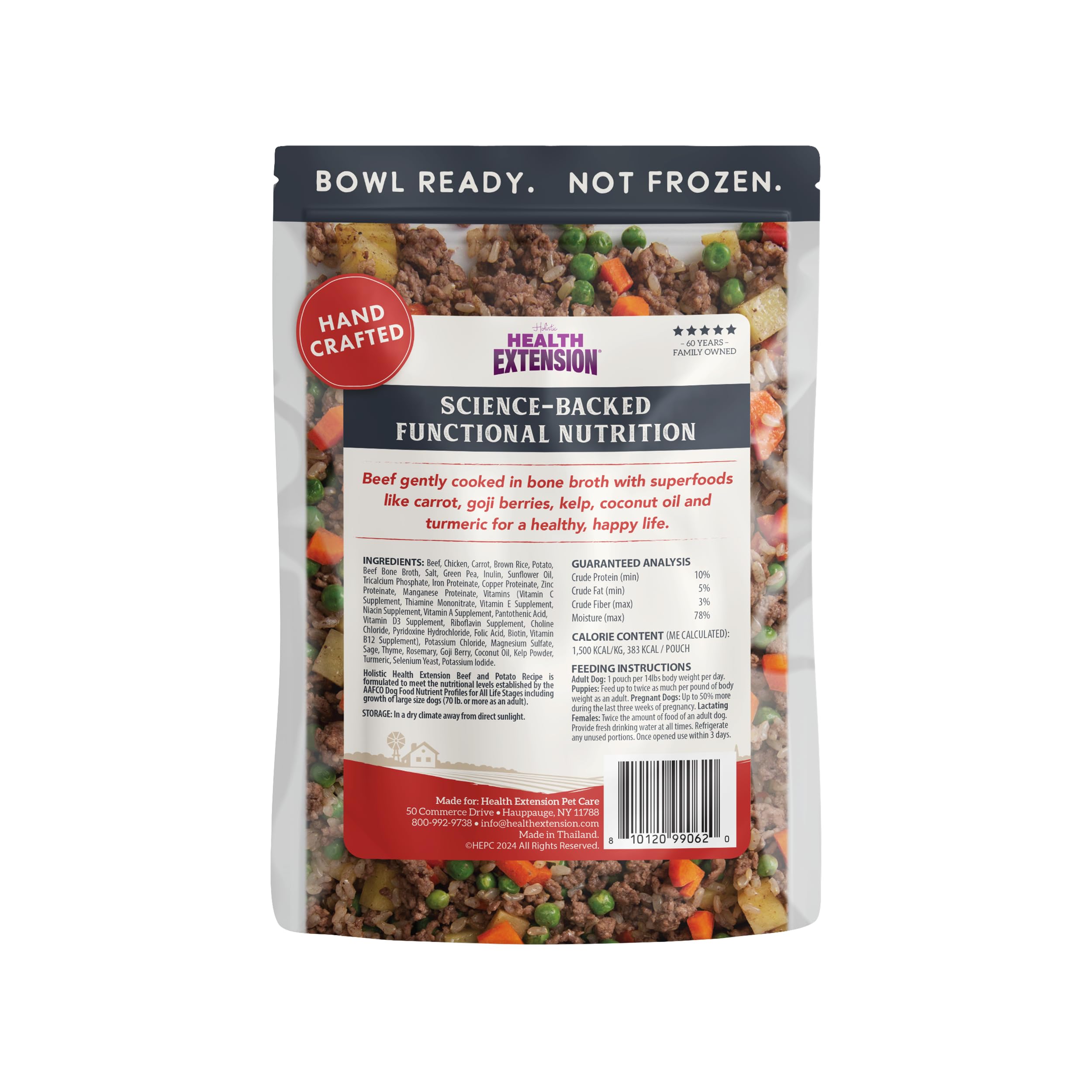 Health Extension ingredientes frescos con carne y verduras para perros