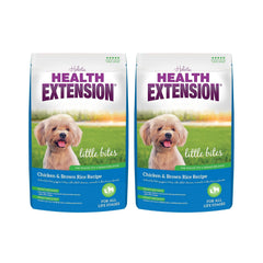 Health Extension Little Bites, bolsa de 4 libras en pack de 2, fácil almacenamiento para perros pequeños.